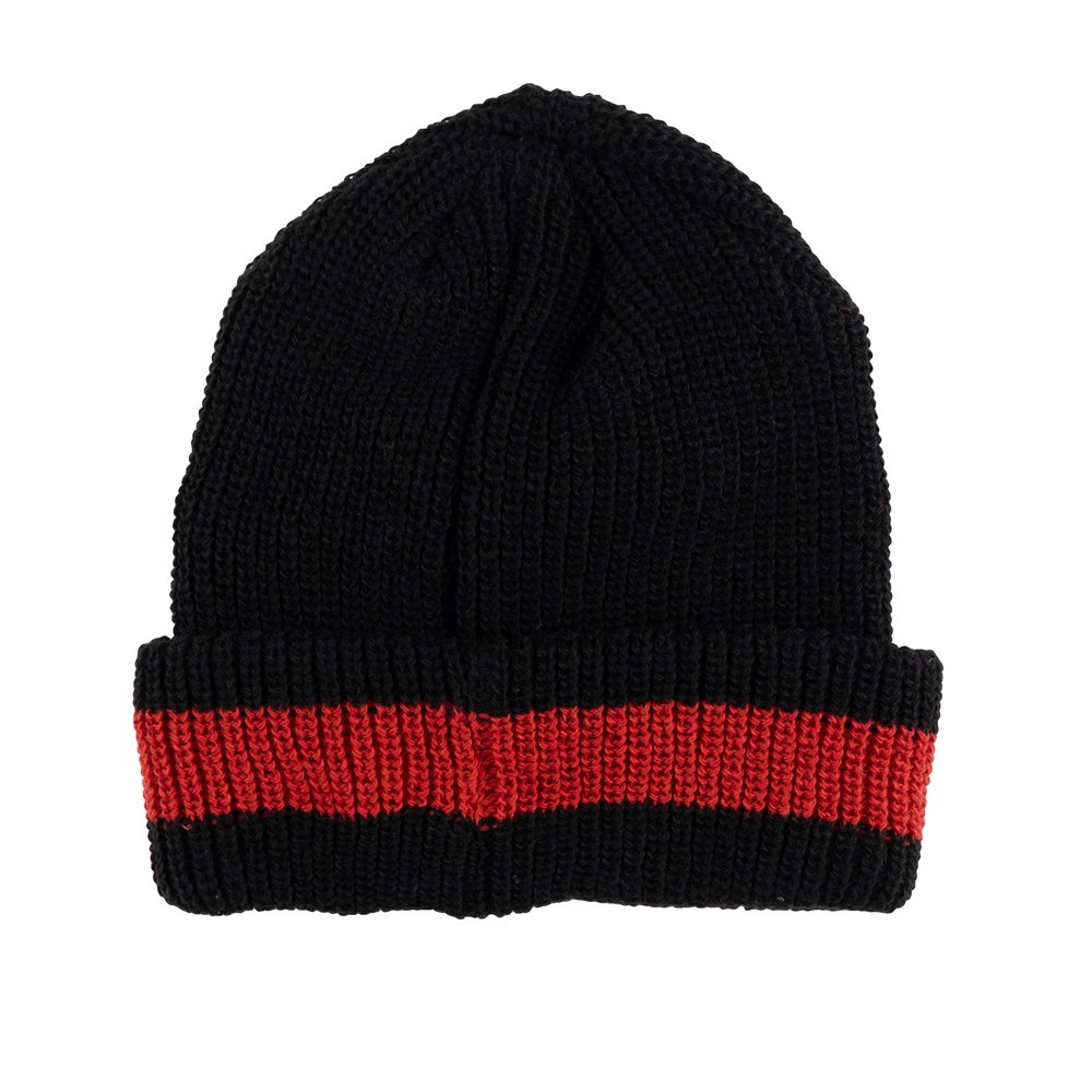 K-4691Y YOSHIMURA KNIT CAP BLACK / RED