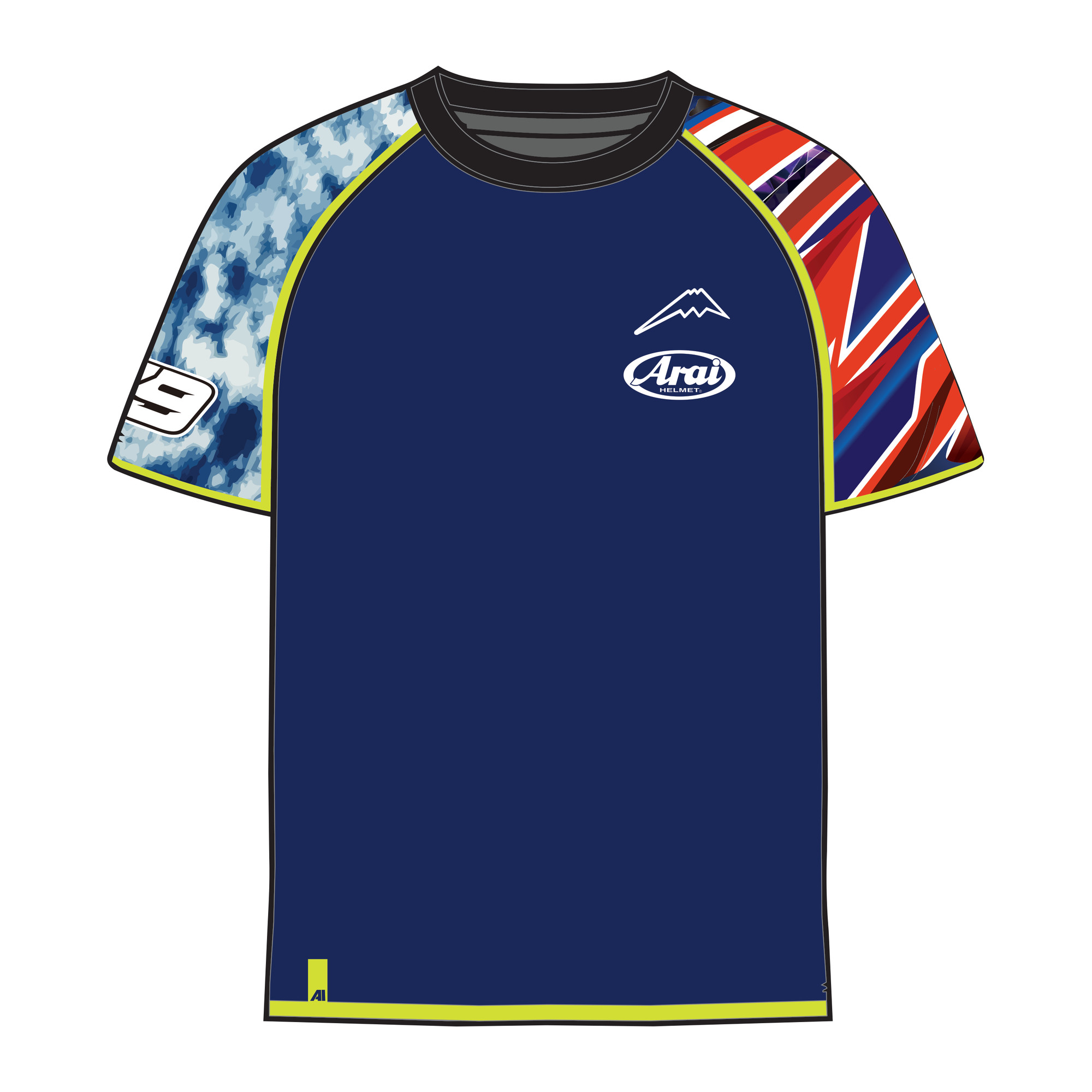 K-1433 クシタニ×アライスタンダードTシャツ ブルー